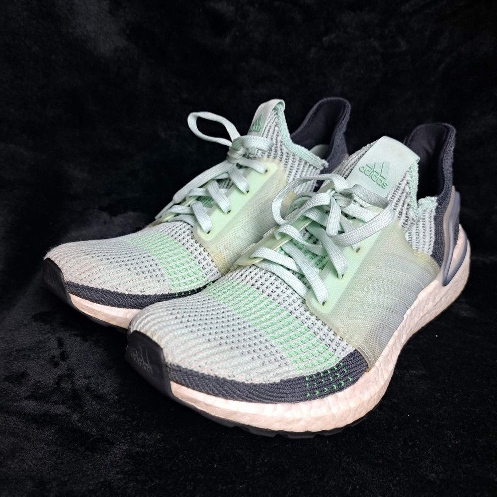 Womens Adidas Ultraboost 19 Ice Mint Green White Grey Shoes F35285 Size 9.5 - Picture 4 of 11